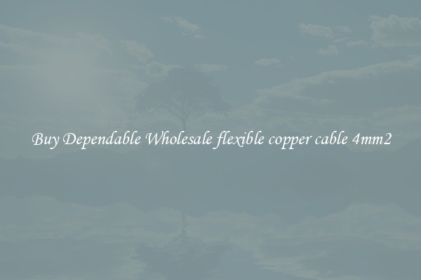 Buy Dependable Wholesale flexible copper cable 4mm2