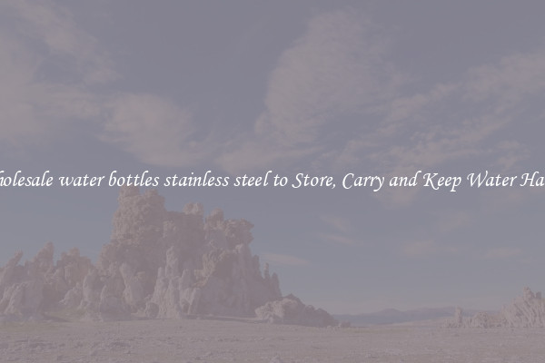 Wholesale water bottles stainless steel to Store, Carry and Keep Water Handy