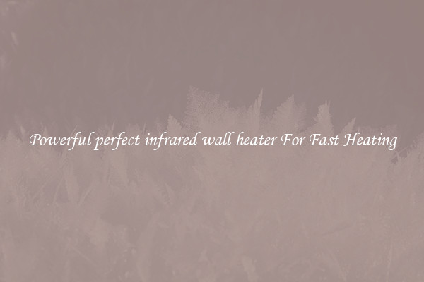 Powerful perfect infrared wall heater For Fast Heating