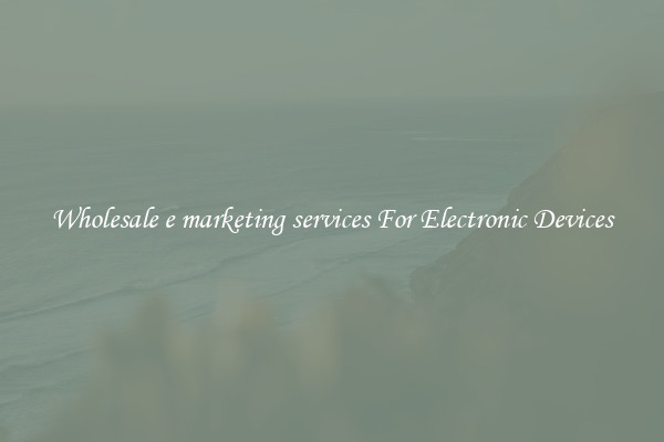 Wholesale e marketing services For Electronic Devices