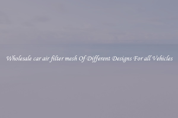 Wholesale car air filter mesh Of Different Designs For all Vehicles