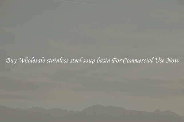 Buy Wholesale stainless steel soup basin For Commercial Use Now