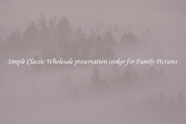 Simple Classic Wholesale preservation cooker for Family Pictures 