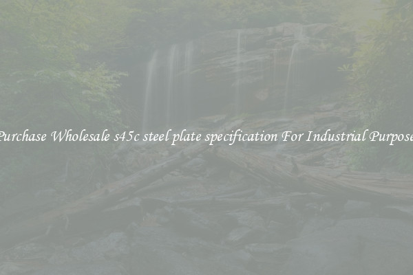 Purchase Wholesale s45c steel plate specification For Industrial Purposes