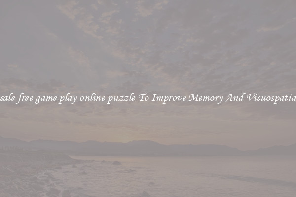 Wholesale free game play online puzzle To Improve Memory And Visuospatial Skills