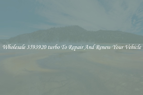 Wholesale 3593920 turbo To Repair And Renew Your Vehicle